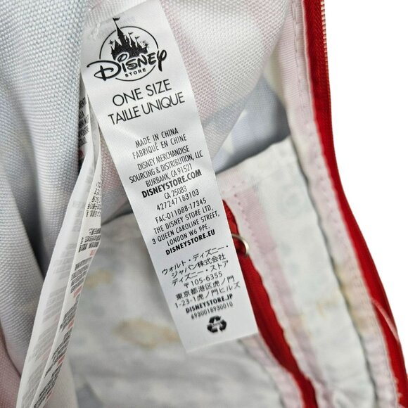 Disney Parks Mickey Mouse Tote Bag Stars and Stripes Zip Top Double Handle Red - Picture 6 of 6